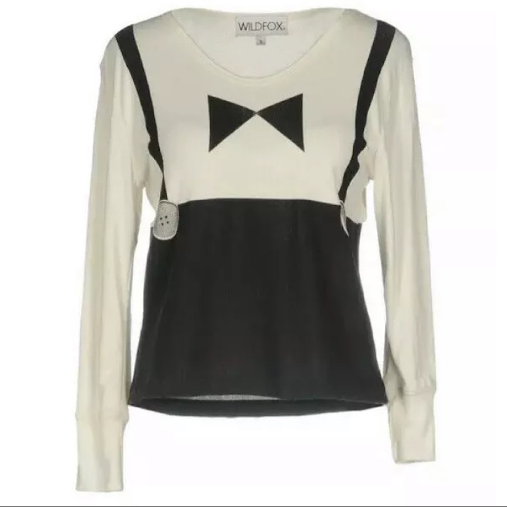 Wildfox ‘Bow Tie And Suspenders’ Graphic Sweater